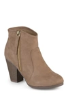 Journee Collection Journee Link Round Toe Bootie In Taupe
