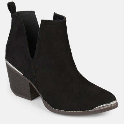 Journee Collection Women's Issla Block Heel Western Booties In Black