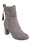 Journee Collection Zuri Tassel Ankle Bootie In Grey