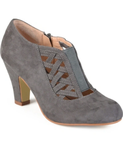 Journee Collection Journee Piper Caged Ankle Bootie In Grey