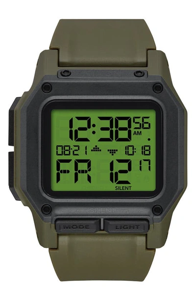 Nixon Regulus Green Watch, 44mm X 46mm In Surplus / Carbon