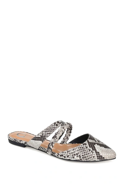 Journee Collection Journee Olivea Braided Strap Mule In Snake