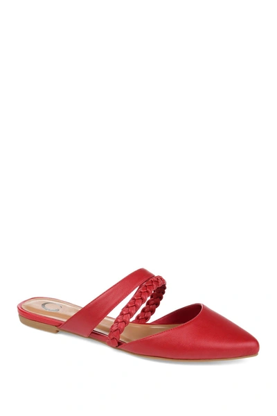Journee Collection Journee Olivea Braided Strap Mule In Red