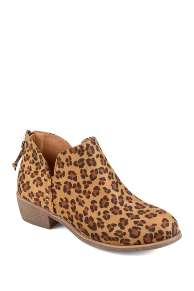 Journee Collection Women's Wide Width Livvy Bootie In Leopard