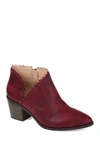 Journee Collection Journee Tessa Scallop Trim Bootie In Wine