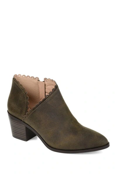 Journee Collection Journee Tessa Scallop Trim Bootie In Green