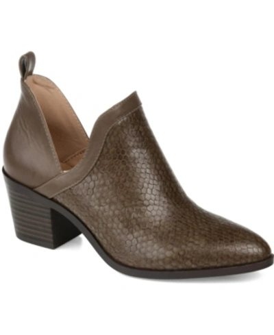 Journee Collection Terri Textured Bootie In Grey