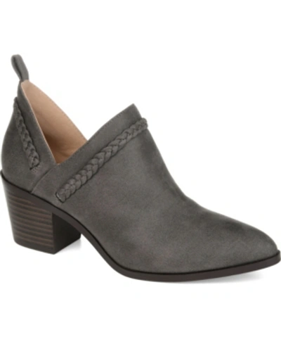 Journee Collection Journee Sophie Braided Strap Bootie In Grey