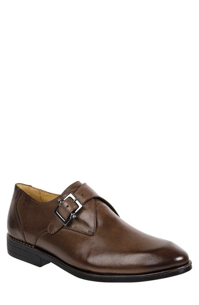Sandro Moscoloni Wendell Single Buckle Monk Shoe In Brown