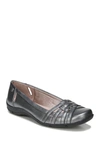 Lifestride Diverse Flat In Pewter Faux Leather