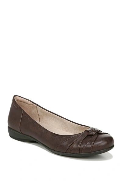 Soul Naturalizer Gift Ballerina Flats Women's Shoes In Dark Brown Faux Leather
