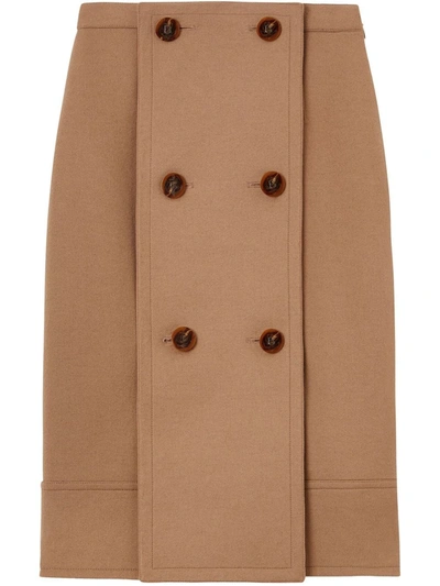 Burberry Women's Brown Wool Skirt