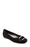 Trotters Sizzle Signature Mary Jane Flat Women's Shoes In Black Snake