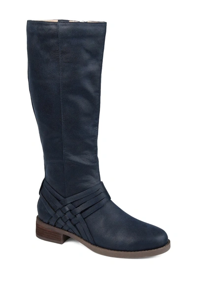 Journee Collection Collection Women's Extra Wide Calf Meg Boot In Blue
