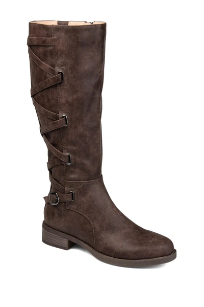 Journee Collection Women's Carly Wide Calf Boots In Brown