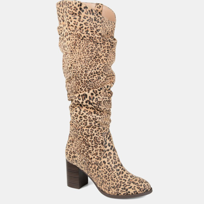 Journee Collection Collection Women's Wide Width Extra Wide Calf Aneil Boot In Leopard