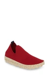 Asportuguesas By Fly London Care Sneaker In Red/ Whtie Fabric
