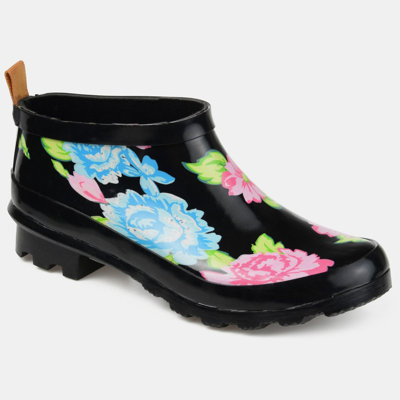 Journee Collection Rainer Womens Rubber Slip-on Rain Boots In Floral