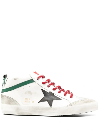 Golden Goose Mid Star Trainers In White