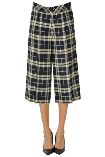 Paio Crippa Checked Print Cropped Trousers In Multi