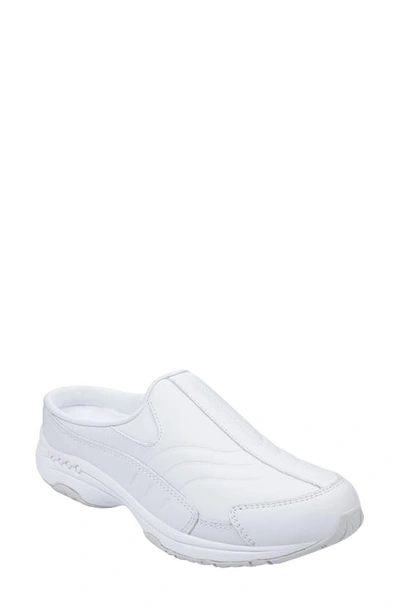 Easy Spirit Women's Tourguide Casual Flat Slip-on Mules In White
