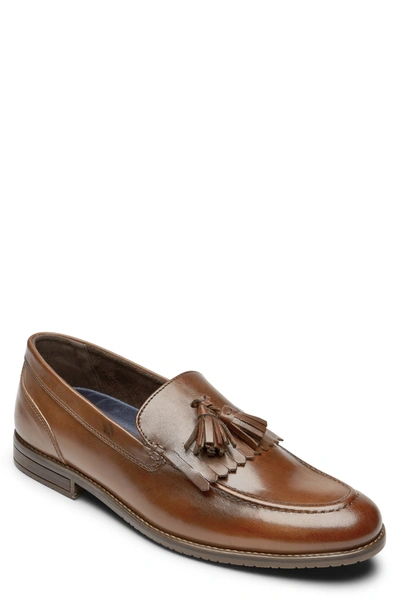 Rockport Men's Style Purpose 3 Kiltie Tassel Loafers Men's Shoes In Cognac Antique