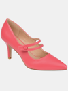 Journee Collection Journee Sidney Pointed Mary Jane Pump In Fuchsia