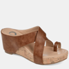 Journee Collection Collection Women's Tru Comfort Foam Rayna Wedge Sandal In Brown