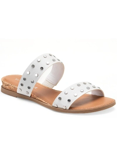 Sun + Stone Easten Slide Sandals, Created For Macy's Women's Shoes In White