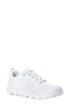 Propét Travelactiv Knit Lace-up Sneaker In White