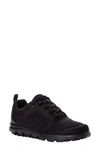 Propét Travelactiv Knit Lace-up Sneaker In Charcoal