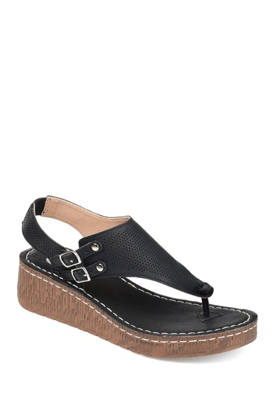 Journee Collection Journee Mckell Wedge Sandal In Black