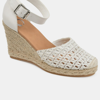 Journee Collection Journee Sierra Woven Espadrille Wedge Sandal In White