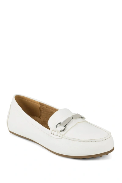 Aerosoles Dunellen Loafer With Buckle Women's Shoes In White