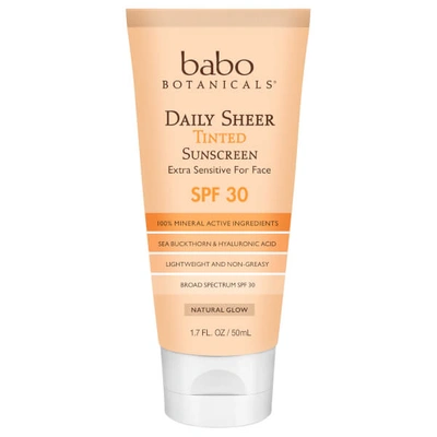 Babo Botanicals Spf30 Daily Sheer Tinted Sunscreen - Natural Glow 1.7 Fl. oz