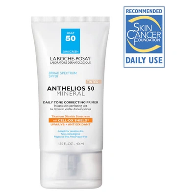 La Roche-posay Anthelios 50 Tinted Mineral Daily Tone Correcting Primer, Face Sunscreen Spf 50 With Antioxidants, 1
