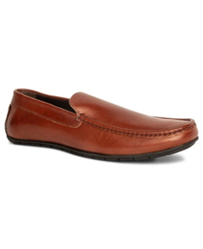 Anthony Veer Cleveland Driver Men's Slip-on Loafer Men's Shoes In Saddle Tan