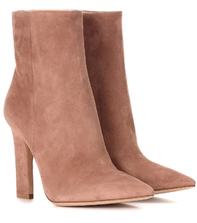 Gianvito Rossi Exclusive To Mytheresa.com - Daryl Suede Ankle Boots In Pink