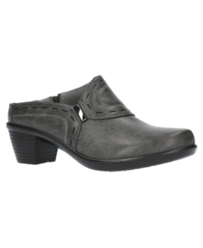 Easy Street Cynthia Comfort Mules In Grey