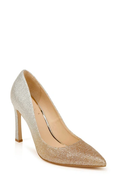 Jewel Badgley Mischka Women's Freida Pumps Women's Shoes In Light Gold/ Silver Glitter