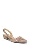 Naturalizer Banks Slingbacks Women's Shoes In Tan Snake Print Leather