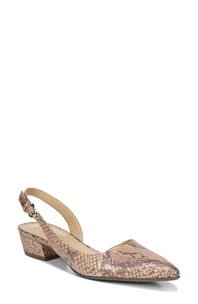 Naturalizer Banks Slingbacks Women's Shoes In Tan Snake Print Leather