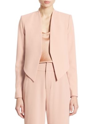Alice And Olivia Alice + Olivia Roxanne Collarless Jacket In Rose Tan ...