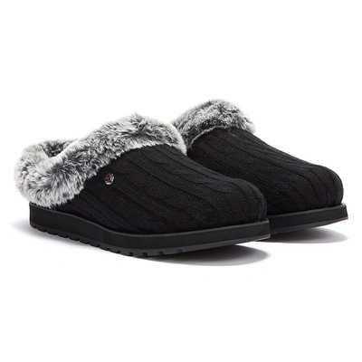 Skechers Keepsakes Delight Fall Womens Cable Knit Indoor/outdoor Scuff  Slippers In Black | ModeSens