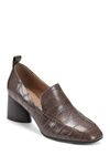 Aerosoles Women's Mariah Tailored Heel Loafer Women's Shoes In Brown Croc