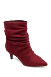 Journee Collection Journee Jo Bootie In Wine