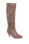 Journee Collection Women's Vellia Wide Calf Boots Women's Shoes In Taupe