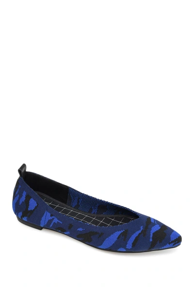 Journee Collection Women's Karise Knit Ballet Flats In Blue