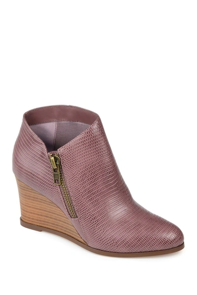 Journee Collection Women's Glam Wedge Booties In Purple