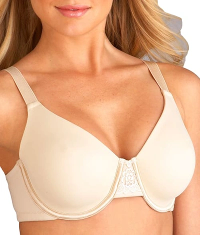 Vanity Fair Full Figure Beauty Back Smoothing Minimizer Bra 76080 In Damask Neutral